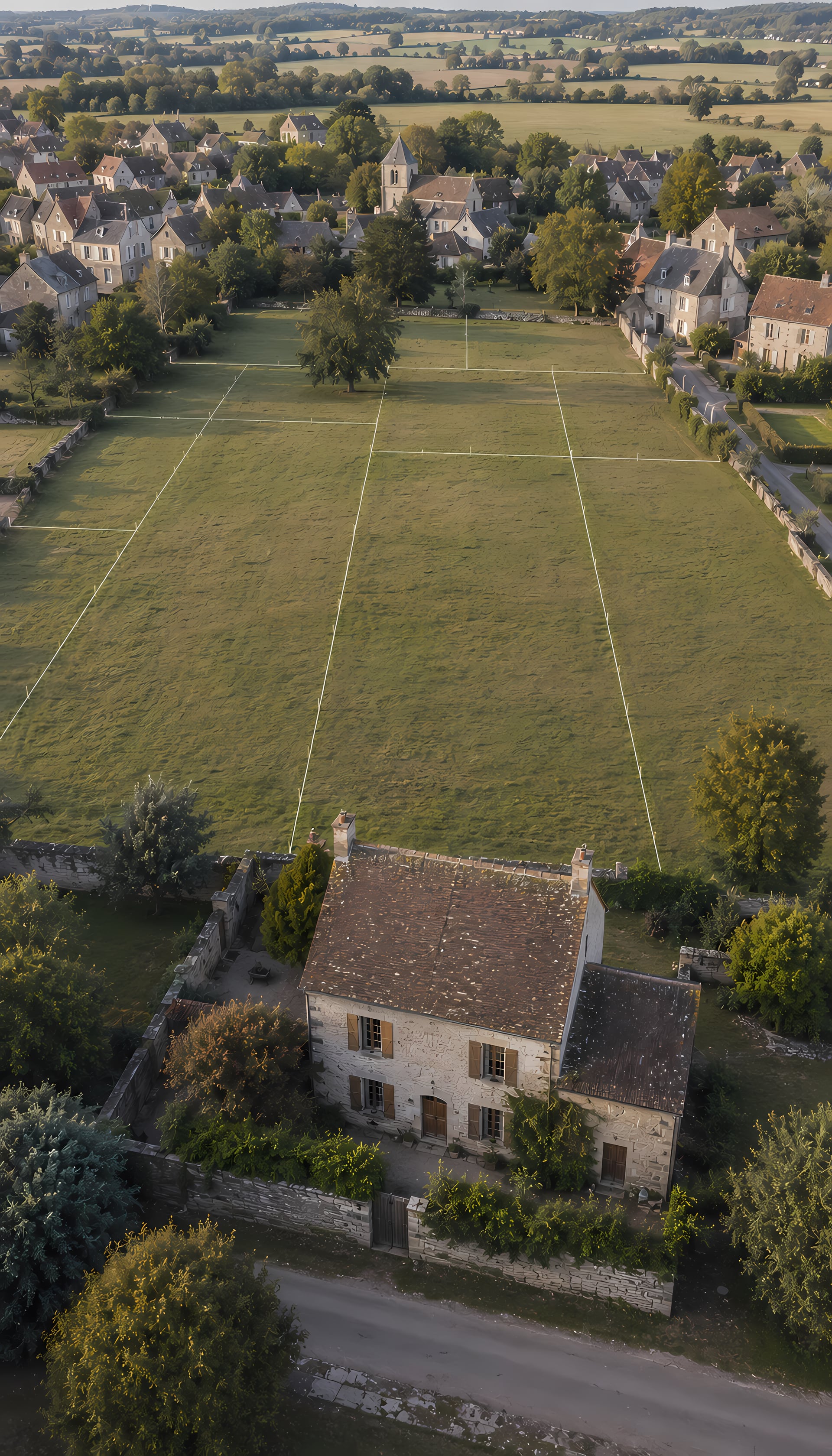Vue aérienne – projet de lotissement à diviser