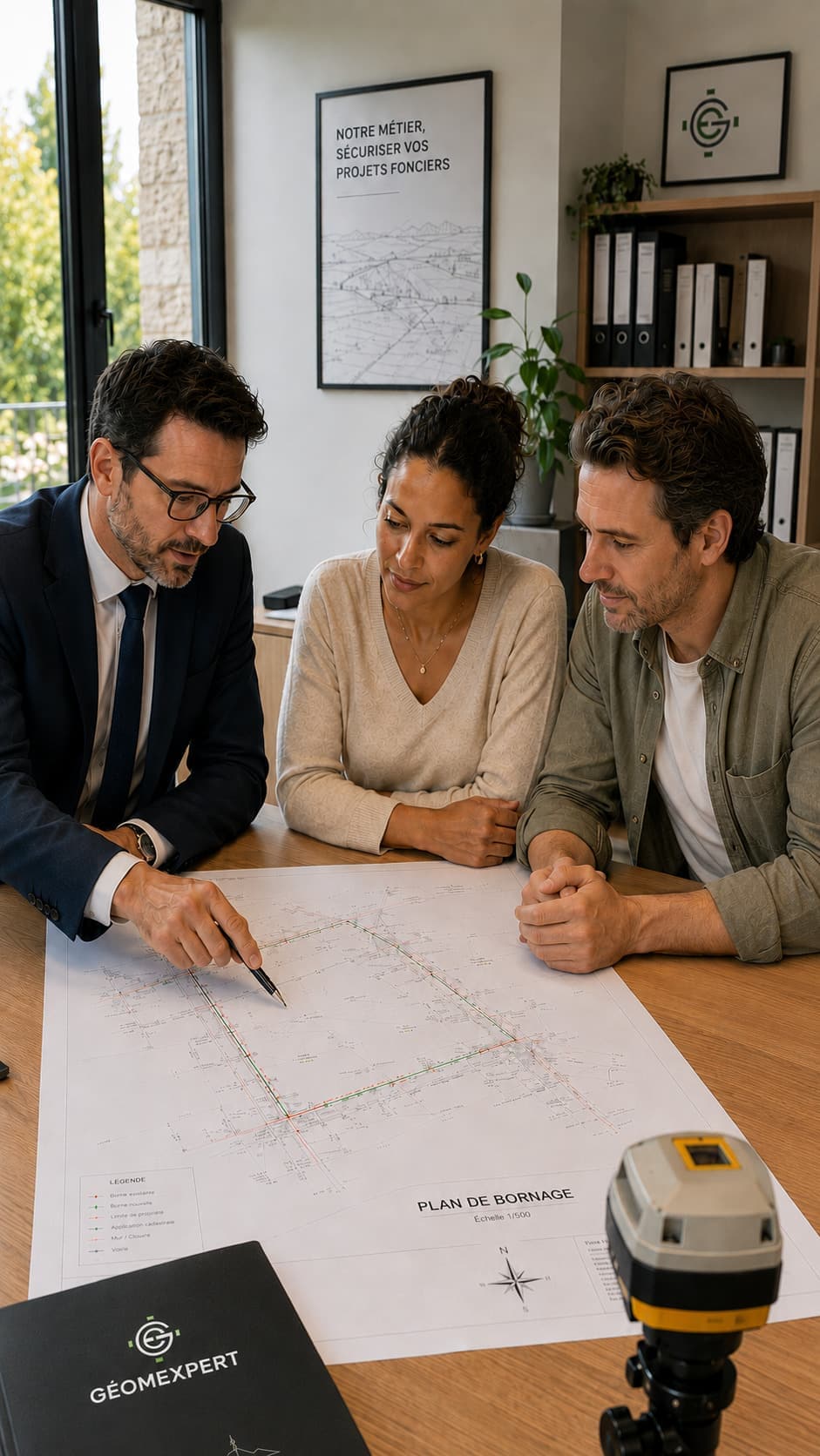 Géomètre‑Expert en consultation client